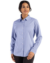 Load image into Gallery viewer, Cutter & Buck Skyline Epic Confidence Recycled Gingham Womens Long Sleeve Dress Shirt