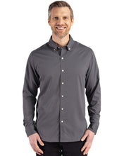 Load image into Gallery viewer, Cutter & Buck Skyline Epic Confidence Recycled Gingham Mens Long Sleeve Dress Shirt