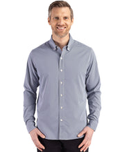 Load image into Gallery viewer, Cutter & Buck Skyline Epic Confidence Recycled Gingham Mens Long Sleeve Dress Shirt