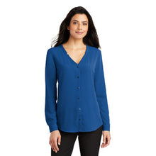 Load image into Gallery viewer, Port Authority ® Ladies Long Sleeve Button-Front Blouse