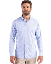 Load image into Gallery viewer, Cutter &amp; Buck Skyline Epic Confidence Recycled Gingham Mens Long Sleeve Dress Shirt
