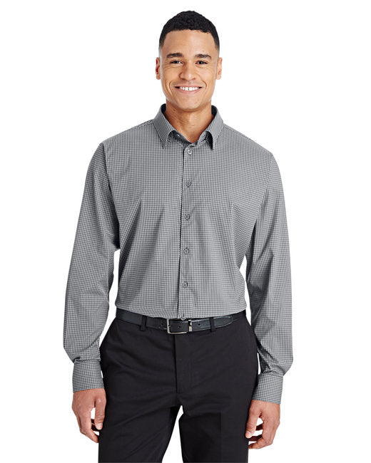 Devon & Jones CrownLux Performance® Men's Tonal Mini Check Woven Shirt