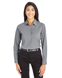Devon & Jones CrownLux Performance® Ladies' Tonal Mini Check Woven Shirt