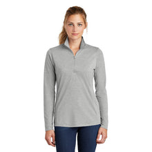 Load image into Gallery viewer, Sport-Tek ® Ladies PosiCharge ® Tri-Blend Wicking 1/4-Zip Pullover (item not work appropriate attire)
