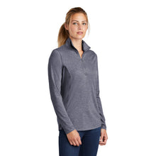 Load image into Gallery viewer, Sport-Tek ® Ladies PosiCharge ® Tri-Blend Wicking 1/4-Zip Pullover (item not work appropriate attire)
