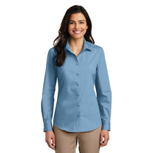 Load image into Gallery viewer, Port Authority® Ladies Long Sleeve Carefree Poplin Shirt
