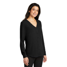 Load image into Gallery viewer, Port Authority ® Ladies Long Sleeve Button-Front Blouse

